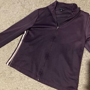 Lands’ End Dark Purple Zip up Sweater